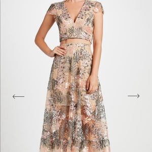 Juliana Embroidered Two Piece crop set